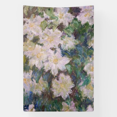 Claude Monet _ White Clematis Banner