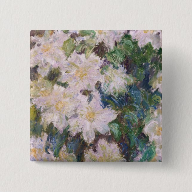 Claude Monet - White Clematis Button (Front)