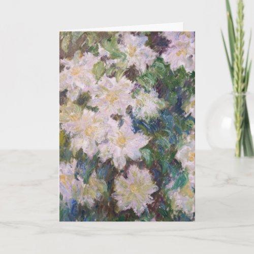 Claude Monet _ White Clematis Card