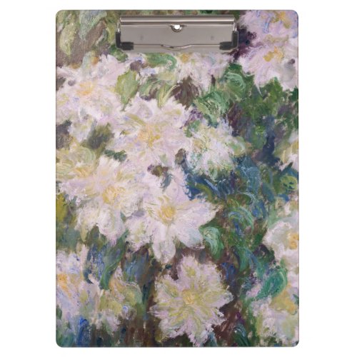 Claude Monet _ White Clematis Clipboard