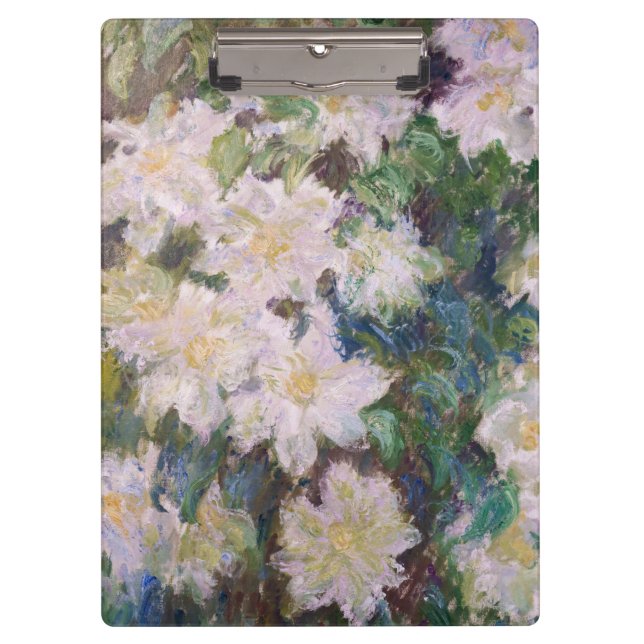 Claude Monet - White Clematis Clipboard (Front)
