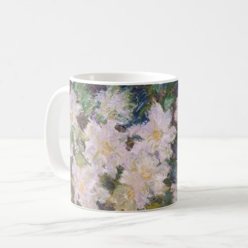 Claude Monet _ White Clematis Coffee Mug
