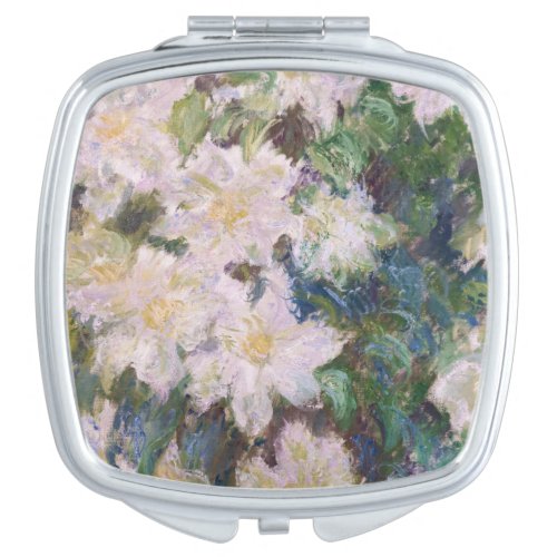 Claude Monet _ White Clematis Compact Mirror