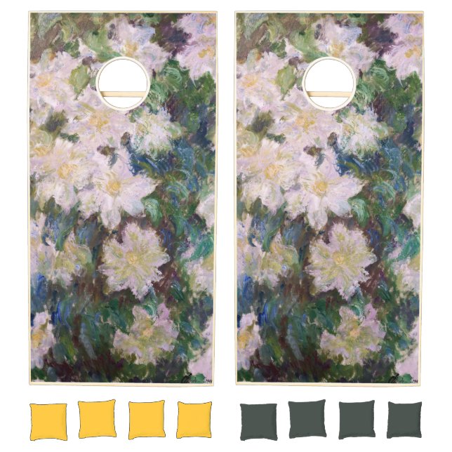 Claude Monet - White Clematis Cornhole Set (Set)
