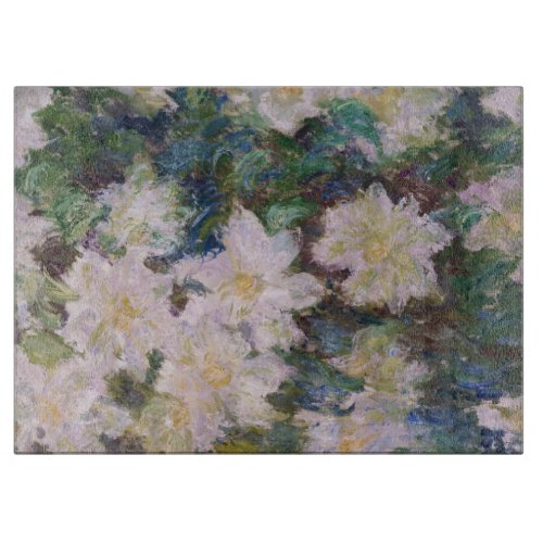 Claude Monet _ White Clematis Cutting Board