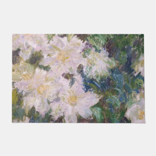 Claude Monet _ White Clematis Doormat