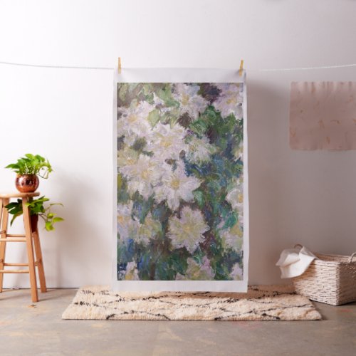 Claude Monet _ White Clematis Fabric