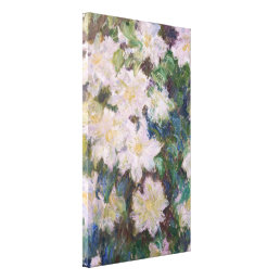 Claude Monet - White Clematis Faux Canvas Print