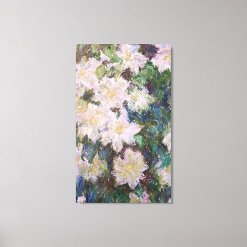 Claude Monet _ White Clematis Faux Canvas Print