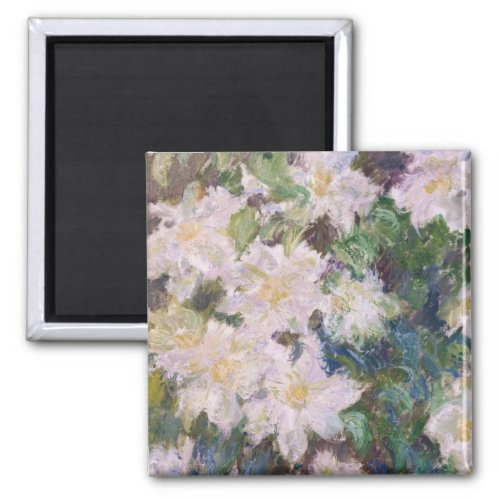 Claude Monet _ White Clematis Magnet