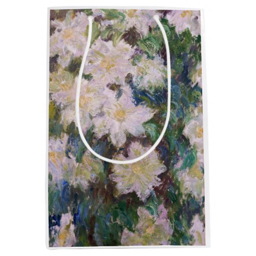 Claude Monet _ White Clematis Medium Gift Bag