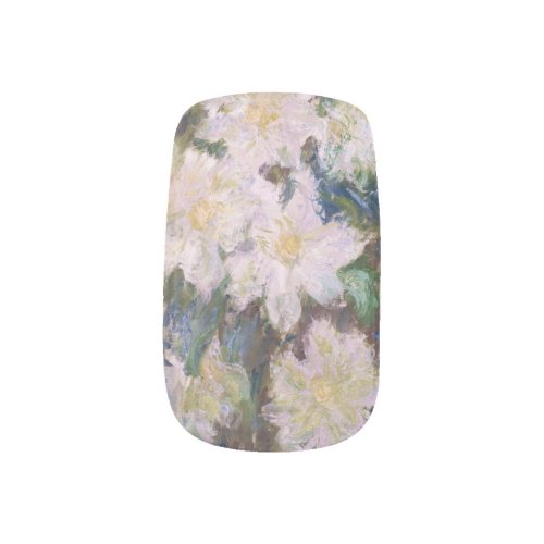 Claude Monet _ White Clematis Minx Nail Art