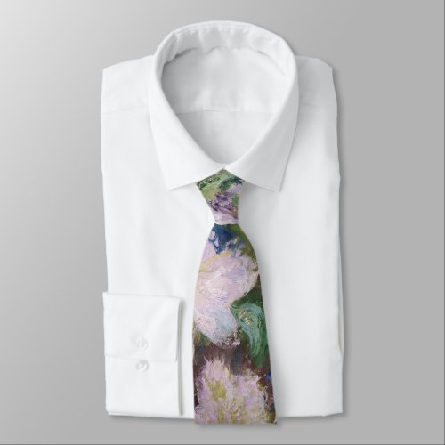 Claude Monet _ White Clematis Neck Tie