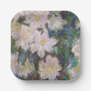 Claude Monet - White Clematis Paper Plates