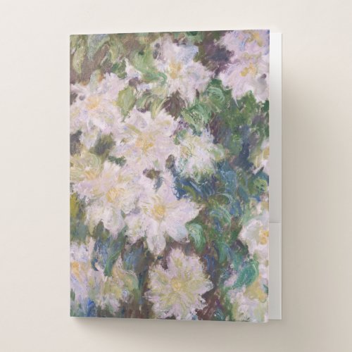 Claude Monet _ White Clematis Pocket Folder