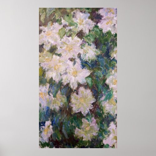Claude Monet _ White Clematis Poster