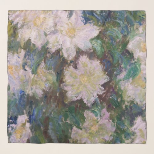 Claude Monet _ White Clematis Scarf