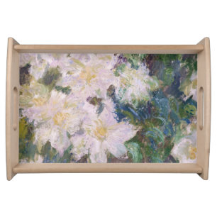 Claude Monet - White Clematis Serving Tray