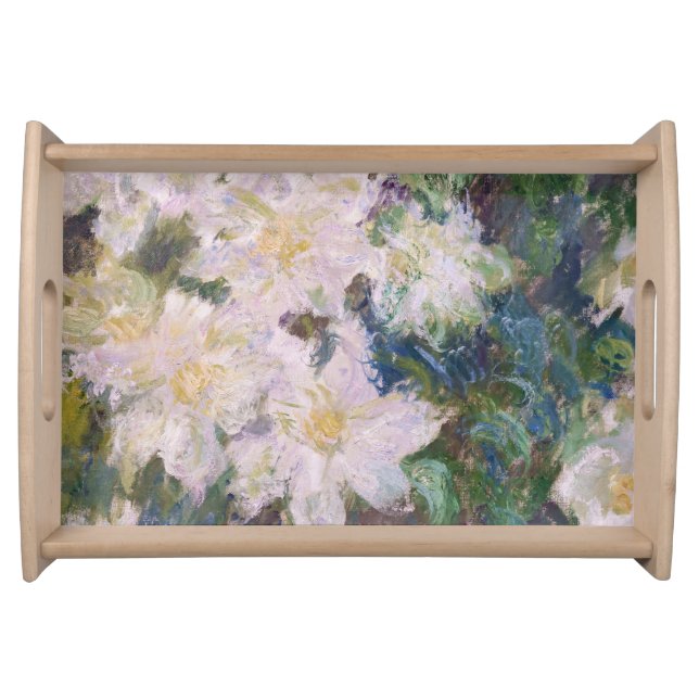 Claude Monet - White Clematis Serving Tray (Front)