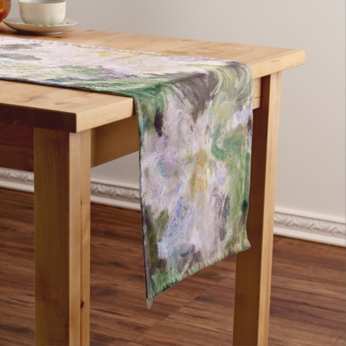 Claude Monet _ White Clematis Short Table Runner