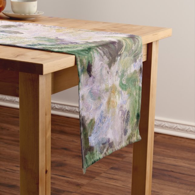 Claude Monet - White Clematis Short Table Runner (In Situ)