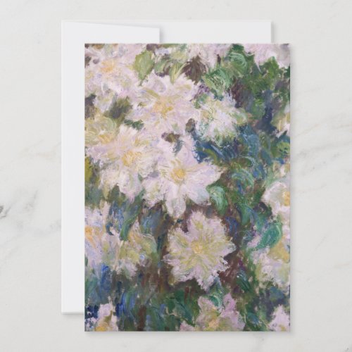 Claude Monet _ White Clematis Thank You Card
