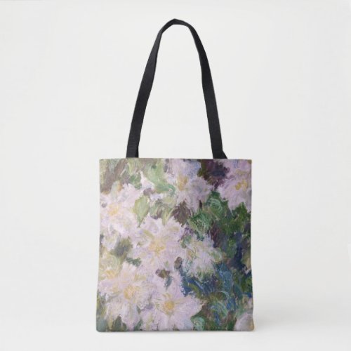 Claude Monet _ White Clematis  Tote Bag