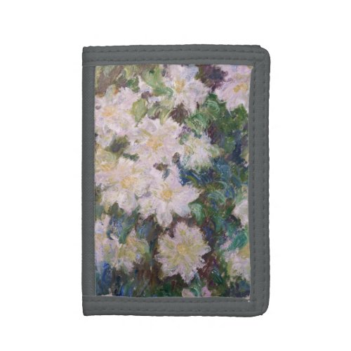 Claude Monet _ White Clematis Trifold Wallet