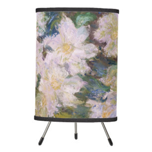 Claude Monet - White Clematis Tripod Lamp