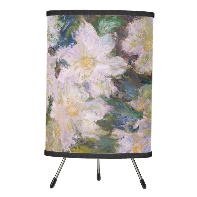 Claude Monet - White Clematis Tripod Lamp (Front)