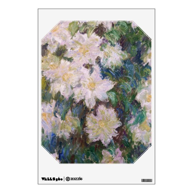 Claude Monet - White Clematis Wall Decal (Front)