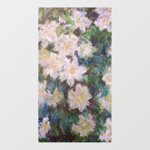 Claude Monet _ White Clematis Window Cling