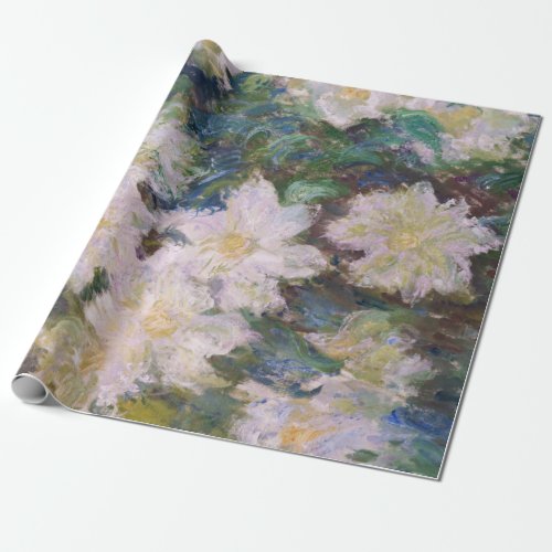 Claude Monet _ White Clematis Wrapping Paper