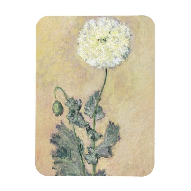 Claude Monet | White Poppy, 1883 Magnet (Vertical)