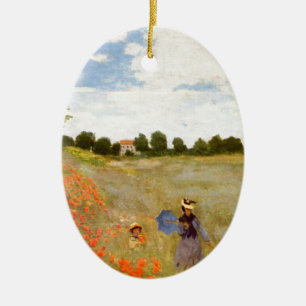 Claude Monet // Wild Poppies Ceramic Ornament