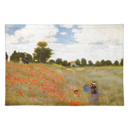 Claude Monet // Wild Poppies Cloth Placemat