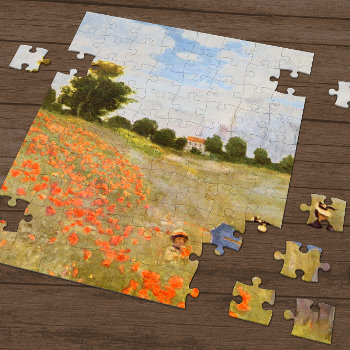 Claude Monet // Wild Poppies Jigsaw Puzzle by decodesigns at Zazzle