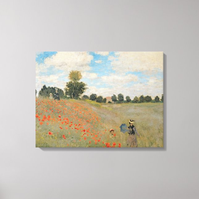 Claude Monet | Wild Poppies, near Argenteuil Canvas Print (Front)