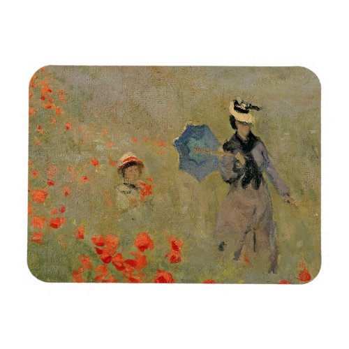 Claude Monet  Wild Poppies near Argenteuil Magnet