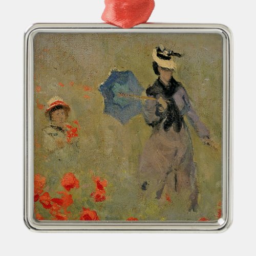 Claude Monet  Wild Poppies near Argenteuil Metal Ornament