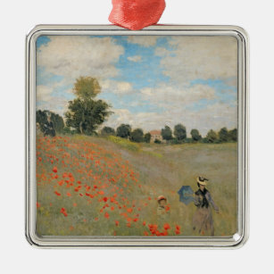 Claude Monet   Wild Poppies, near Argenteuil Metal Ornament