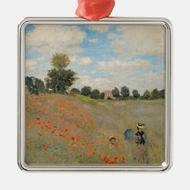 Claude Monet | Wild Poppies, near Argenteuil Metal Ornament (Front)
