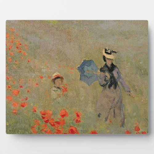 Claude Monet  Wild Poppies near Argenteuil Plaque