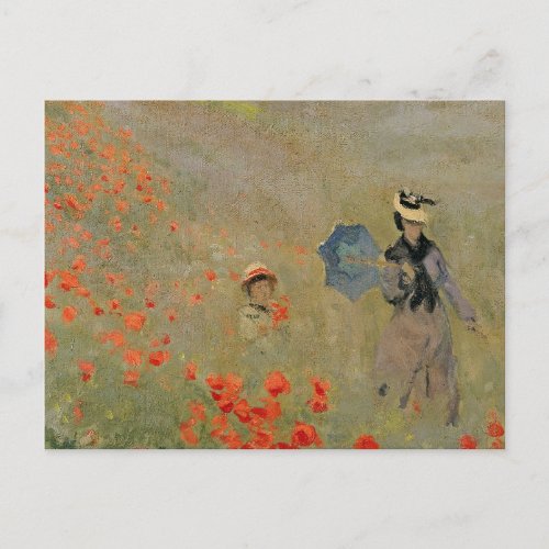 Claude Monet  Wild Poppies near Argenteuil Postcard