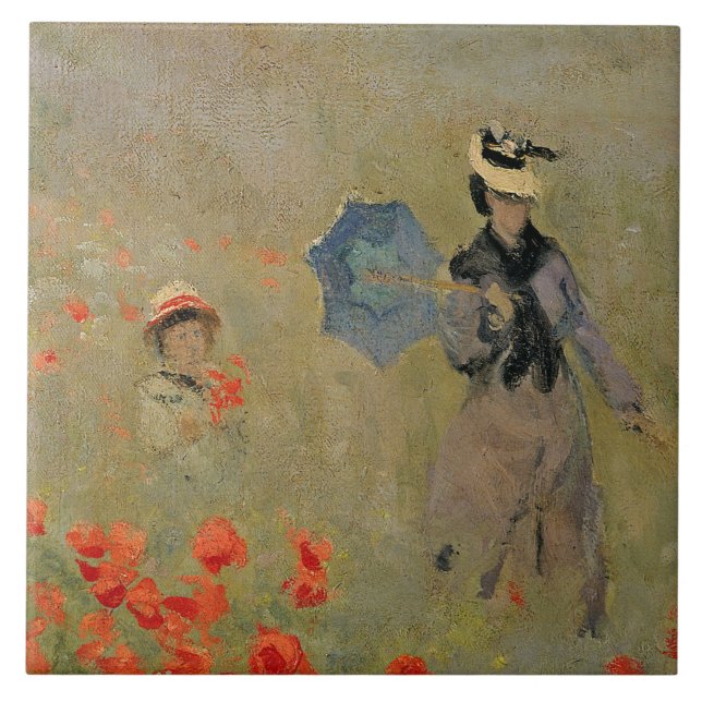 Claude Monet | Wild Poppies, near Argenteuil Tile (Front)