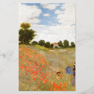 Claude Monet // Wild Poppies Stationery