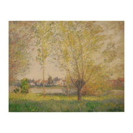 Claude Monet - Willows Of Vetheuil Wood Wall Art