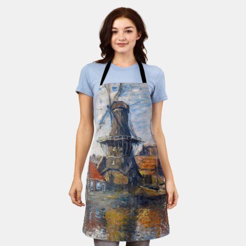 Claude Monet _ Windmill Amsterdam  Apron