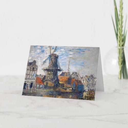 Claude Monet _ Windmill Amsterdam  Card