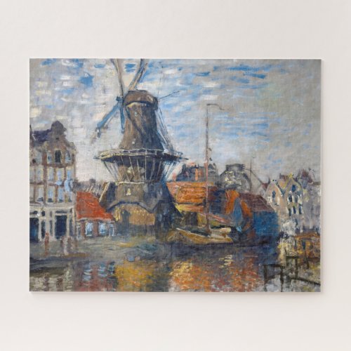 Claude Monet _ Windmill Amsterdam  Jigsaw Puzzle